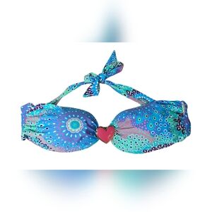 Luli Fama Vibrant Tropical Bikini Top - Sz XL